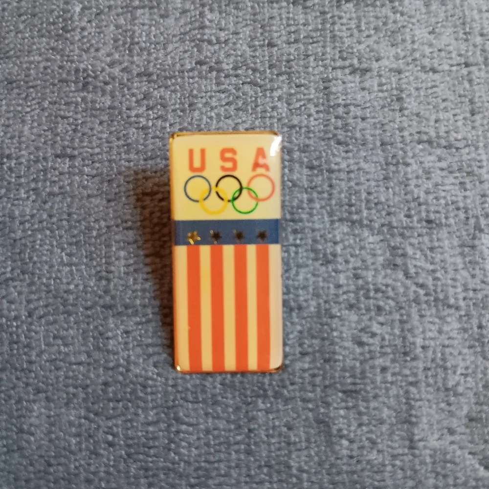80s 90s Vintage USA Olympic Games Collectable Pin, Stars Stripes Flag Brooch